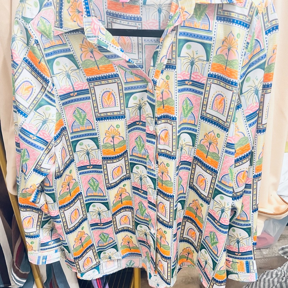 Sincerely Jules Multicolor Button Down Shirt - image 1